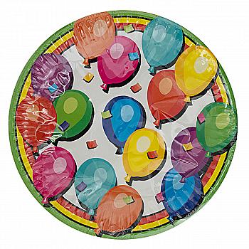 Набор бумажных тарелок Balloons, 17,78 см, 6 шт, MX44355