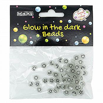 Светящиеся в темноте бусины Romantic, 50 шт., MX62785