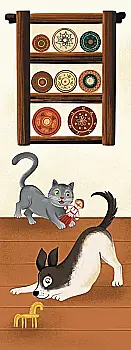 Закладка для книги «Кіт та собака. Гра» Закладка для книги «Кіт та собака. Гра»