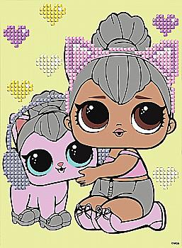 Набір з алмазною мозаїкою (вибірковою) "L.O.L. Surprise! Kitty Queen With Kitty Kitty" 15*20 см, AML1206, ТМ "Ideyka" Набір з алмазною мозаїкою (вибірковою) "L.O.L. Surprise! Kitty Queen With Kitty Kitty" 15*20 см, AML1206, ТМ "Ideyka"