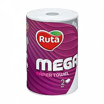 Полотенца бумажные "Ruta" Mega 1рул 2ш белые, 58769004 Полотенца бумажные "Ruta" Mega 1рул 2ш белые, 58769004