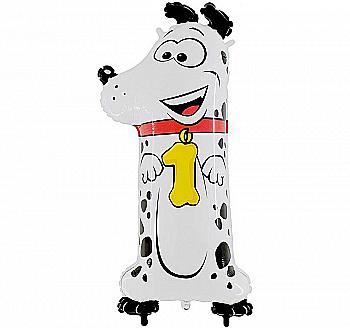 Куля повітряна 40" Цифра 1 Далматин Ф, 1207-1683