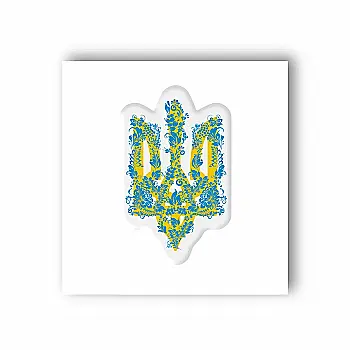 Стікери 3D  "Блакитний квітучий герб" Стікери 3D  "Блакитний квітучий герб"