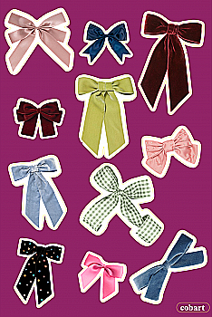 Кольорові стікери "Bows" Cobart Кольорові стікери "Bows" Cobart