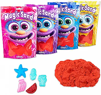 Кінетичний пісок Magic sand в пакеті, червоний, 0,500 кг, 39403-6 Кінетичний пісок Magic sand в пакеті, червоний, 0,500 кг, 39403-6
