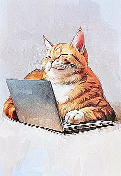 Листівка MriyTaDiy, "Котик айтішник" Листівка MriyTaDiy, "Котик айтішник"