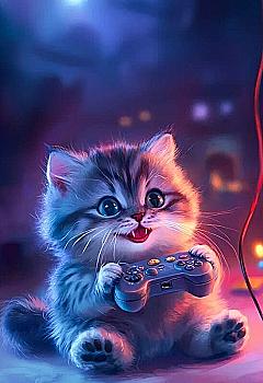 Листівка MriyTaDiy, "Котик геймер" Листівка MriyTaDiy, "Котик геймер"