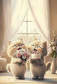 Листівка MriyTaDiy, "Котячі привітання" Листівка MriyTaDiy, "Котячі привітання"