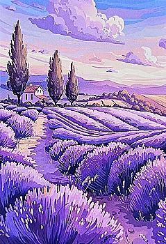 Листівка MriyTaDiy, "Лавандовий вечір" Листівка MriyTaDiy, "Лавандовий вечір"