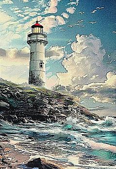 Открытка MriyTaDiy, "Маяк на скале" Открытка MriyTaDiy, "Маяк на скале"
