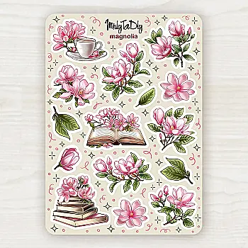 Стікер лист з наклейками MriyTaDiy, "Magnolia" Стікер лист з наклейками MriyTaDiy, "Magnolia"