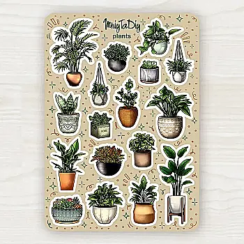 Стікер лист з наклейками MriyTaDiy, "Plants" Стікер лист з наклейками MriyTaDiy, "Plants"
