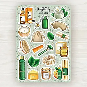 Стікер лист з наклейками MriyTaDiy, "Skin Care" Стікер лист з наклейками MriyTaDiy, "Skin Care"