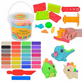 Набір для творчості "Тісто для ліплення", 28 кольорів, PL-0607-023 Набір для творчості "Тісто для ліплення", 28 кольорів, PL-0607-023