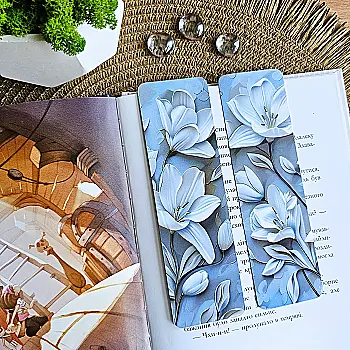 Закладка для книг MriyTaDiy, "Пастельні квіти", art bm-35 Закладка для книг MriyTaDiy, "Пастельні квіти", art bm-35