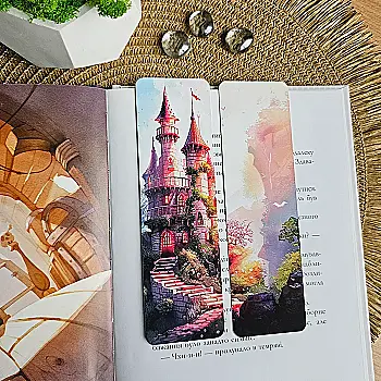 Закладка для книг MriyTaDiy,  "Казковий замок", art bm-08 Закладка для книг MriyTaDiy,  "Казковий замок", art bm-08