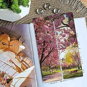 Закладка для книг MriyTaDiy, "Весняний парк", art bm-89 Закладка для книг MriyTaDiy, "Весняний парк", art bm-89