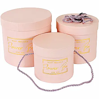Подарочная коробка круглая, розовая со шнурком, 15*15*14,5 см, 250302962 Подарочная коробка круглая, розовая со шнурком, 15*15*14,5 см, 250302962