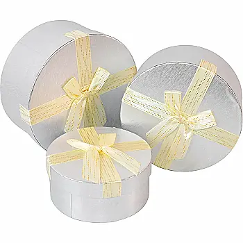 Подарочная коробка круглая, белая с бантом, 20*20*10 см, 210358323 Подарочная коробка круглая, белая с бантом, 20*20*10 см, 210358323