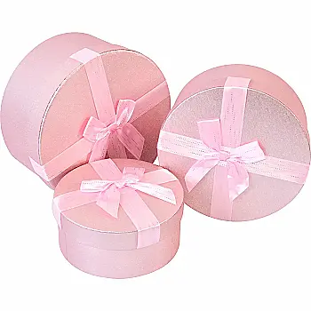 Подарочная коробка круглая, розовая с бантом, 20*20*10 см, 210358493 Подарочная коробка круглая, розовая с бантом, 20*20*10 см, 210358493
