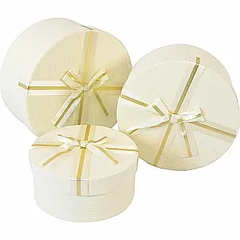 Подарочная коробка круглая, белая с бантом, 20*20*10 см, 210358253 Подарочная коробка круглая, белая с бантом, 20*20*10 см, 210358253