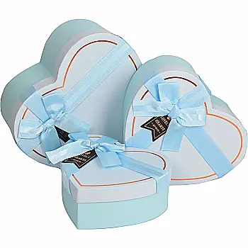 Подарункова коробка у вигляді серця, блакитна з бантом "Lovery hearts", 22*20*9 cм, 270388333 Подарункова коробка у вигляді серця, блакитна з бантом "Lovery hearts", 22*20*9 cм, 270388333