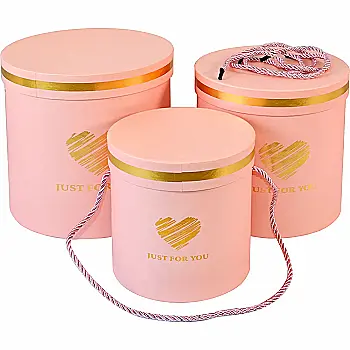 Подарункова коробка кругла, рожева "Золоте серце", 15*15*14,5 см, 260300052 Подарункова коробка кругла, рожева "Золоте серце", 15*15*14,5 см, 260300052