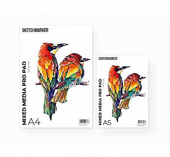 Склейка SKETCHMARKER MIXED MEDIA PRO PAD A5 (30 страниц, 160 gsm для разных техник и инструментов) Склейка SKETCHMARKER MIXED MEDIA PRO PAD A5 (30 страниц, 160 gsm для разных техник и инструментов)