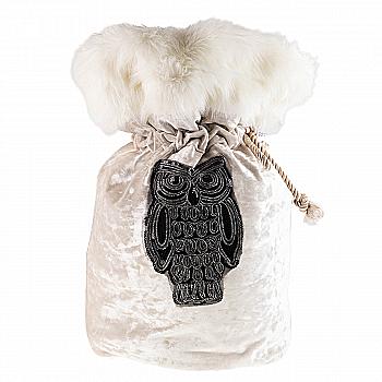 Мішок для подарунків h60 см, білий-перламутр, 918