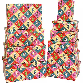 Подарункова коробка прямокутна, Лускунчик, кольорова, 33*25,5*14,5 см, 141003598 Подарункова коробка прямокутна, Лускунчик, кольорова, 33*25,5*14,5 см, 141003598