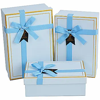 Подарункова коробка прямокутна, блакитна з бантом, 23*16*9,5 см, 110346393 Подарункова коробка прямокутна, блакитна з бантом, 23*16*9,5 см, 110346393