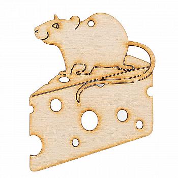 Заготівля дерев`яна Підвіска "Щур на сирі", НГ200 Заготівля дерев`яна Підвіска "Щур на сирі", НГ200
