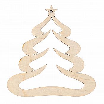 Заготівка дерев`яна Підвіска Ялинка "Зефірка", НГ134 Заготівка дерев`яна Підвіска Ялинка "Зефірка", НГ134