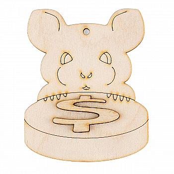 Заготівля дерев`яна Підвіска "Мишка "Добробут", НГ201 Заготівля дерев`яна Підвіска "Мишка "Добробут", НГ201