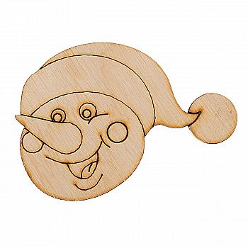 Заготівка дерев`яна "Мордочки. Сніговик 2 для шарів", NY201 Заготівка дерев`яна "Мордочки. Сніговик 2 для шарів", NY201