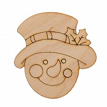Заготівка дерев`яна "Мордочки. Сніговик1 для шарів", NY200 Заготівка дерев`яна "Мордочки. Сніговик1 для шарів", NY200