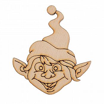 Заготівка дерев`яна "Мордочки. Ельфік1 для шарів", NY204 Заготівка дерев`яна "Мордочки. Ельфік1 для шарів", NY204