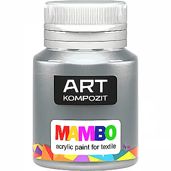 Фарба по тканині MAMBO "ART Kompozit", 20 мл (53 срібний) Фарба по тканині MAMBO "ART Kompozit", 20 мл (53 срібний)