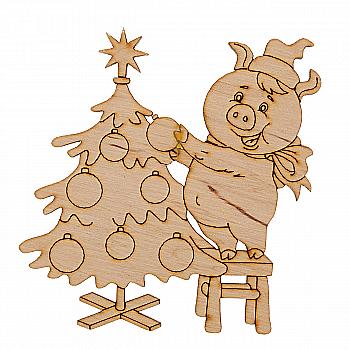 Заготівка дерев`яна "Рік свинки-3", NY10-070 Заготівка дерев`яна "Рік свинки-3", NY10-070