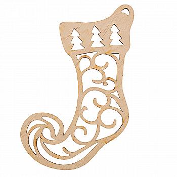 Заготівка дерев`яна "Чобіток різблений-1, підвіс", NY150 Заготівка дерев`яна "Чобіток різблений-1, підвіс", NY150