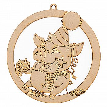 Заготівка дерев`яна "Ось воно - щастя, підвіс у кулі", NY251-2 Заготівка дерев`яна "Ось воно - щастя, підвіс у кулі", NY251-2