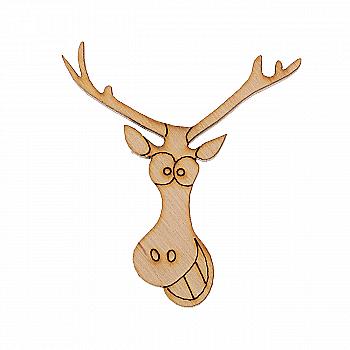 Заготівка дерев`яна "Мордочки. Рудольф 1 для шарів", NY202 Заготівка дерев`яна "Мордочки. Рудольф 1 для шарів", NY202