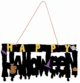 Декор Yes! Fun Хелловін "Happy Halloween", 41*20 см, фетр, 973704 Декор Yes! Fun Хелловін "Happy Halloween", 41*20 см, фетр, 973704