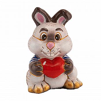 Заготовка с гипса Зайка с сердечком