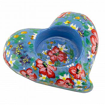 Заготовка с гипса Подсвечник "сердечко"