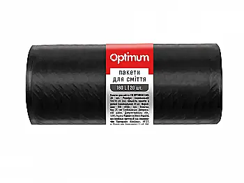 Пакет д/мусора PRO п/е OPTIMUM 90*110 LD 160л/20 шт,черный, 16118257 Пакет д/мусора PRO п/е OPTIMUM 90*110 LD 160л/20 шт,черный, 16118257