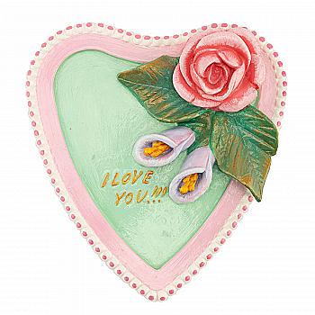 Заготовка с гипса Сердечко "I love you"