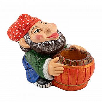 Заготовка с гипса Гномик с бочонком