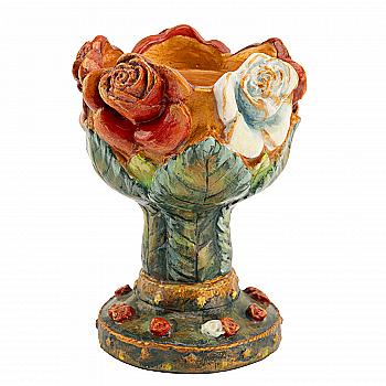 Заготовка с гипса Подсвечник с розочками