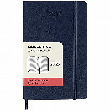 Щоденник сапфір, м’який, кишеньковий Moleskine 2026, DSB2012DC2Y26 Щоденник сапфір, м’який, кишеньковий Moleskine 2026, DSB2012DC2Y26